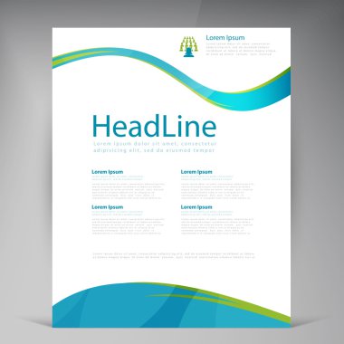 Vektör güzel yeşil el ilanı.