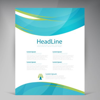 Vektör güzel yeşil el ilanı.