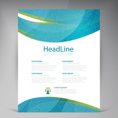 Vektör güzel yeşil el ilanı.