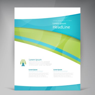 Vektör güzel yeşil el ilanı.