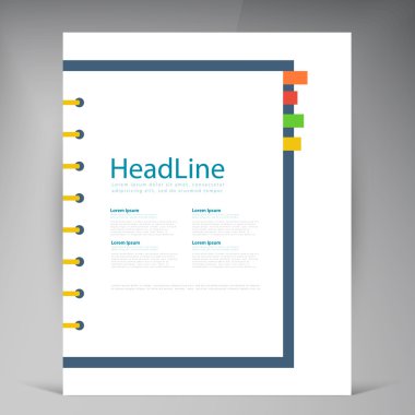 Soyut vektör modern el ilanı broşür.