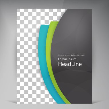 Soyut vektör modern el ilanı broşür.