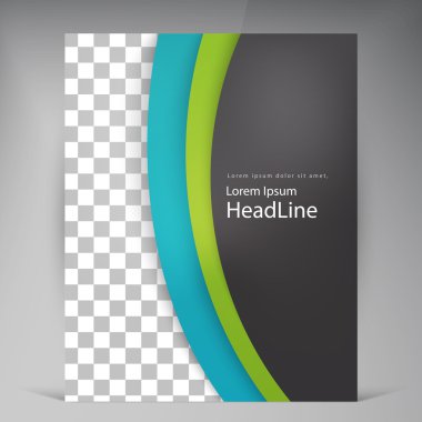 Soyut vektör modern el ilanı broşür.