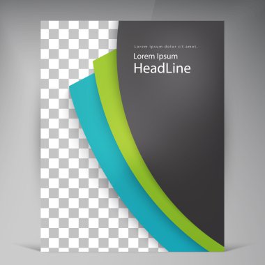 Soyut vektör modern el ilanı broşür.