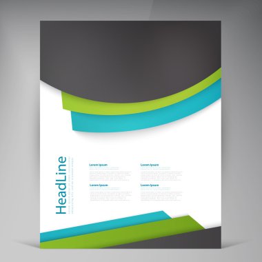 Soyut vektör modern el ilanı broşür.