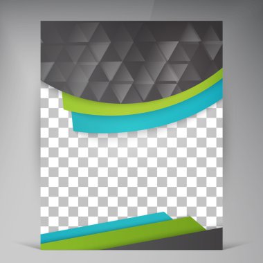 Soyut vektör modern el ilanı broşür.