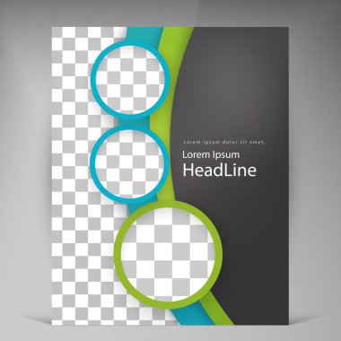 Soyut vektör modern el ilanı broşür.