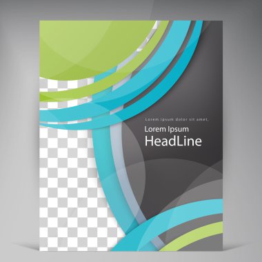 Soyut vektör modern el ilanı broşür.