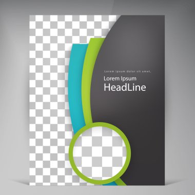 Soyut vektör modern el ilanı broşür.