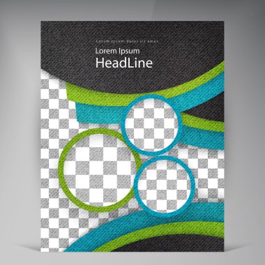 Soyut vektör modern el ilanı broşür.