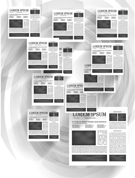 Pictogram kranten en nieuws. — Stockvector