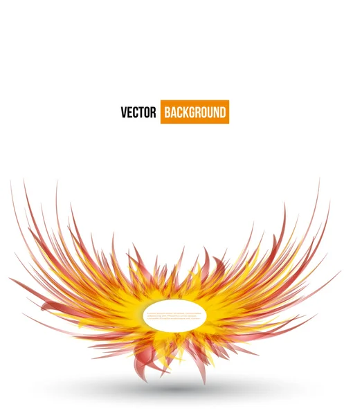 Vector chrysant rode bloem vector kaart. — Stockvector