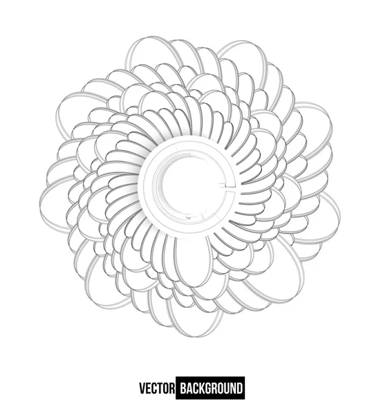 Chrysant rood en zwart vector vector bloem — Stockvector