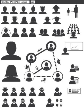 Vektör web Icons set.
