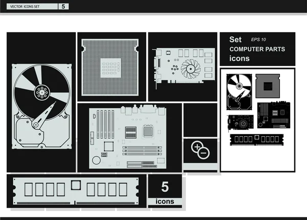 Iconos de colección vectorial . — Vector de stock