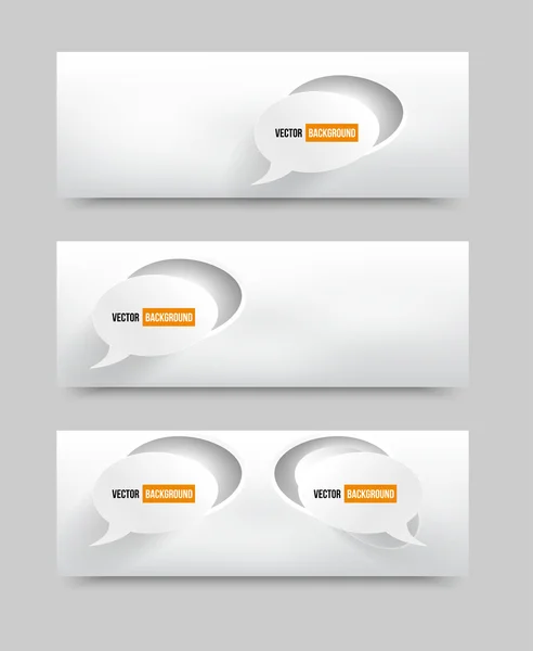 Illustration vectorielle avec bannières Paper Speech — Image vectorielle