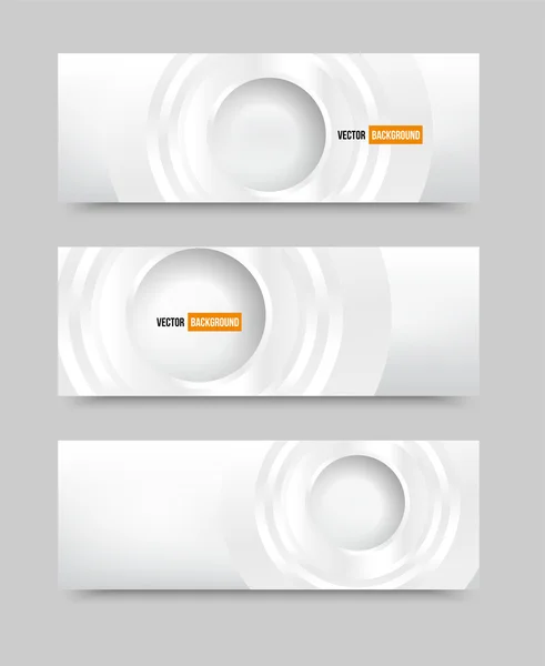 Vector banner círculos en blanco — Archivo Imágenes Vectoriales