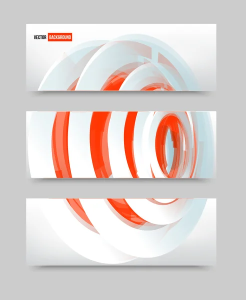 Vector banner círculos en blanco — Archivo Imágenes Vectoriales