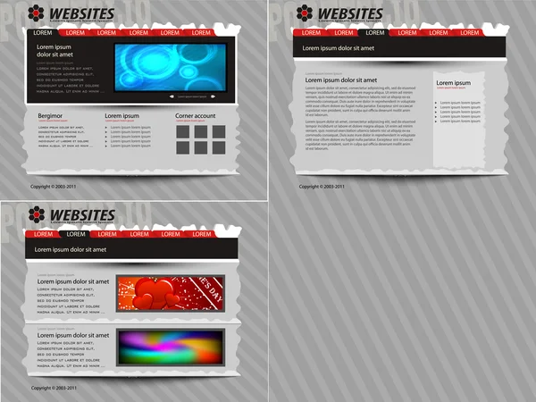 Webseite zur Vektorvorlage — Stockvektor