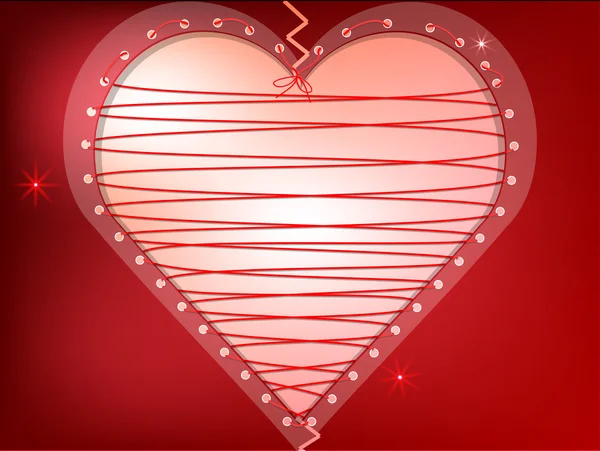 Corazón rojo — Vector de stock