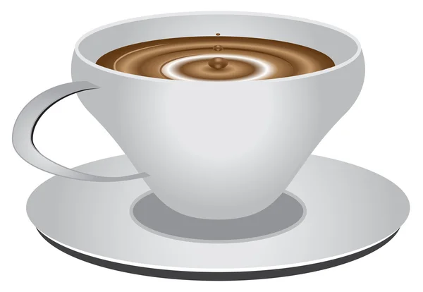 Φλιτζάνι καφέ σε λευκό — Διανυσματικό Αρχείο