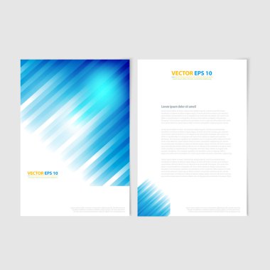 Flyer şablonu geri ve ön tasarımı.