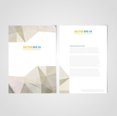 Flyer şablonu geri ve ön tasarımı.