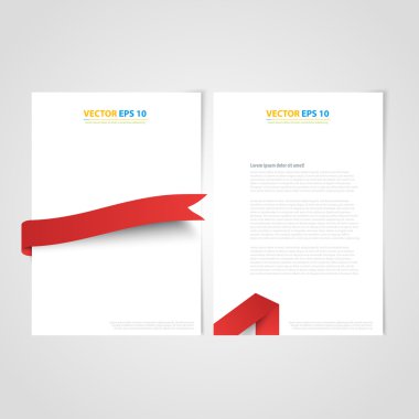 Flyer şablonu geri ve ön tasarımı.