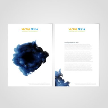 Flyer şablonu geri ve ön tasarımı. Tıbbi simgeler