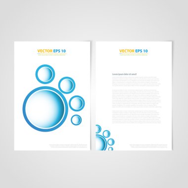 Flyer şablonu geri ve ön tasarımı.