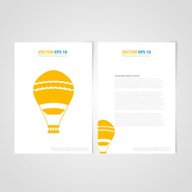 Flyer şablonu geri ve ön tasarımı. Tıbbi simgeler