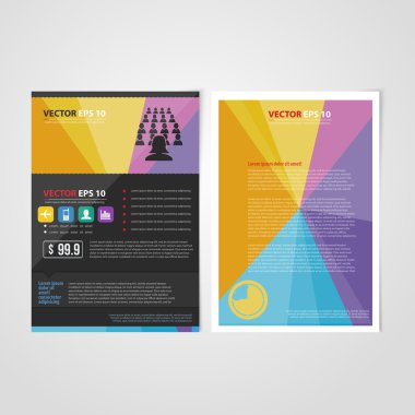 Flyer şablonu geri ve ön tasarımı