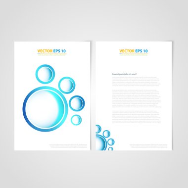 Flyer şablonu geri ve ön tasarımı.