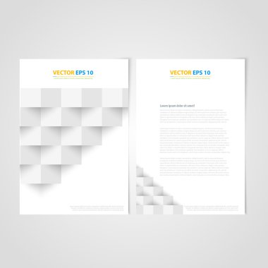 Flyer şablonu geri ve ön tasarımı. Tıbbi simgeler