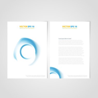 Flyer şablonu geri ve ön tasarımı.