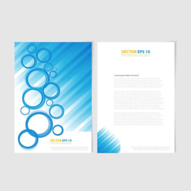 Flyer şablonu geri ve ön tasarımı.