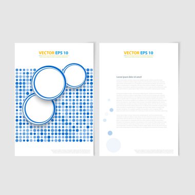 Flyer şablonu geri ve ön tasarımı.