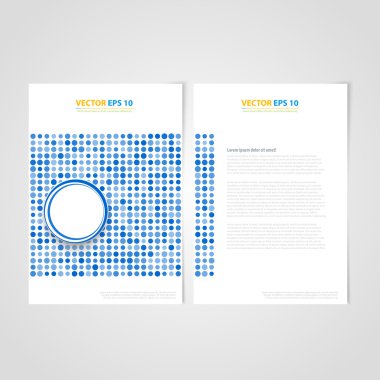 Flyer şablonu geri ve ön tasarımı.