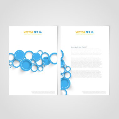 Flyer şablonu geri ve ön tasarımı. Tıbbi simgeler