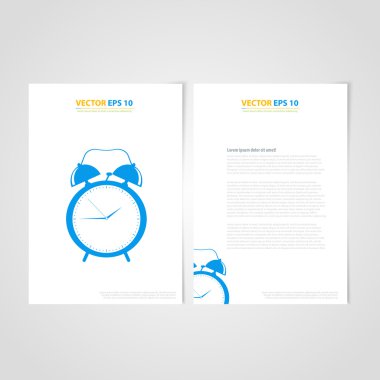 Flyer şablonu geri ve ön tasarımı. Tıbbi simgeler