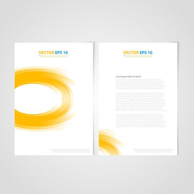 Flyer şablonu geri ve ön tasarımı.