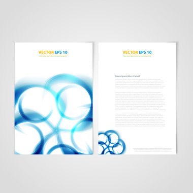 Flyer şablonu geri ve ön tasarımı.