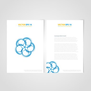 Flyer şablonu geri ve ön tasarımı.