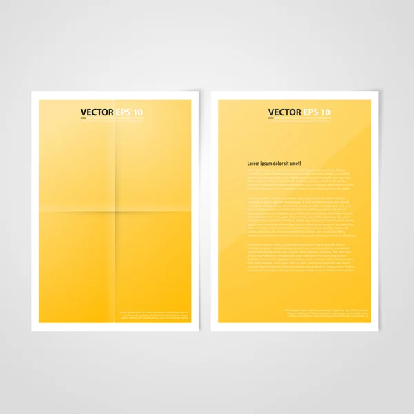 Sjabloon folder terug en front design. — Stockvector