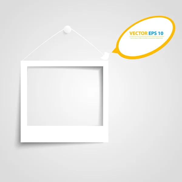 Vector white frames on the wall — Stock Vector