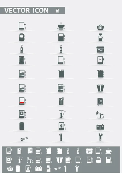 Icons set. Заправка — стоковый вектор