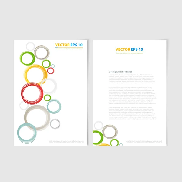 Flyer template back and front design. — Stock Vector