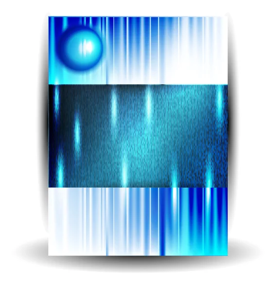 Water kaart en blauw — Stockvector