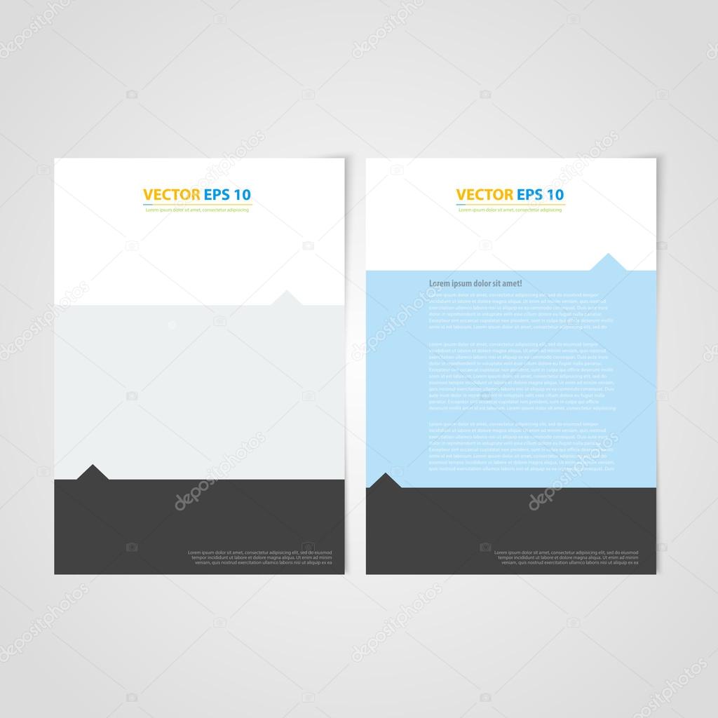 Flyer template back and front design.
