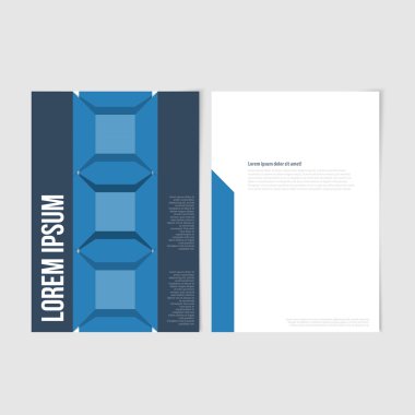 Flyer şablonu geri ve ön tasarımı.